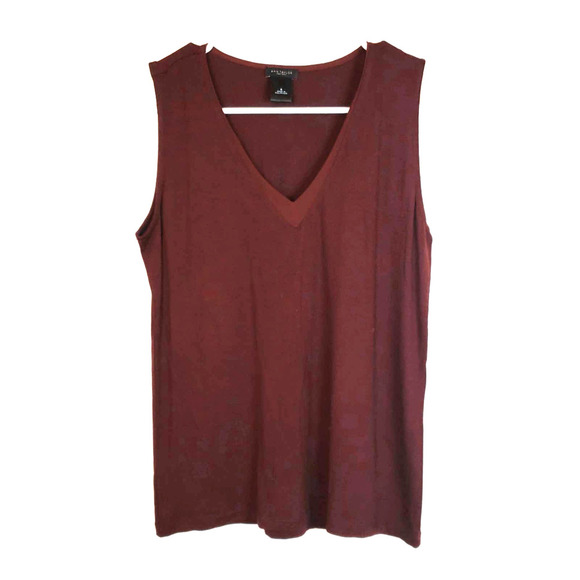 Ann Taylor Factory Tops - Ann Taylor Factory Burgundy Sleeveless Blouse
